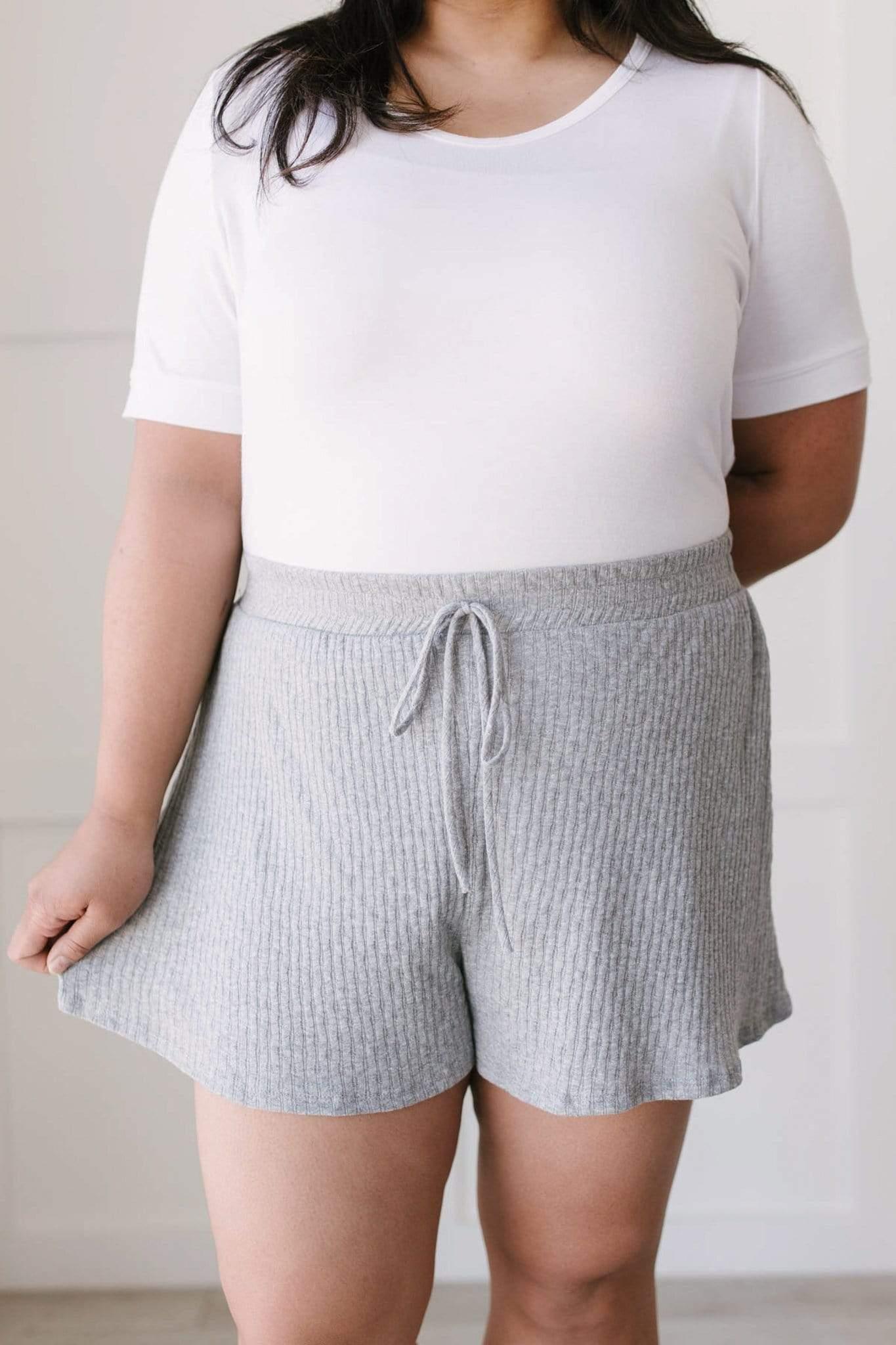 Ribbed & Ridiculously Comfy Shorts In Heather Gray