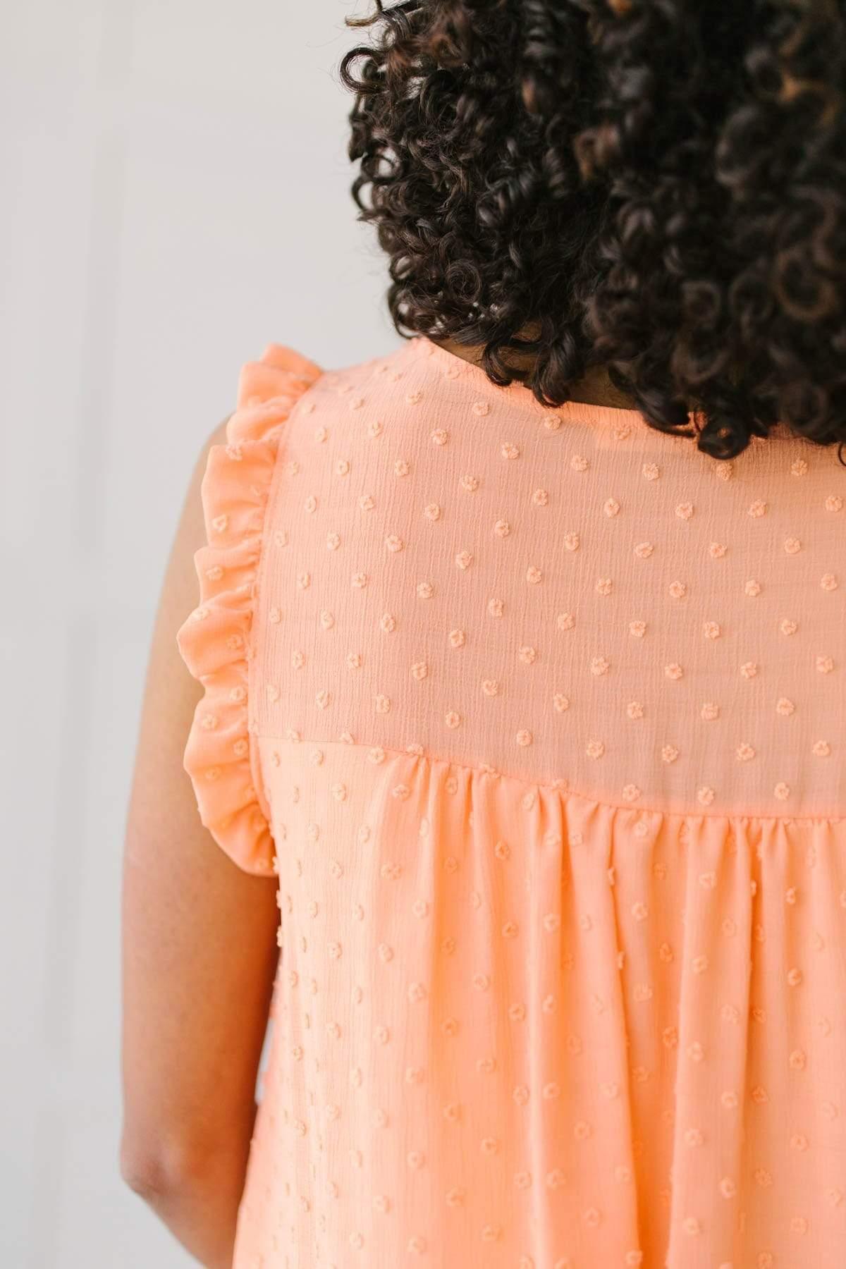 Swiss Twist Blouse in Peach